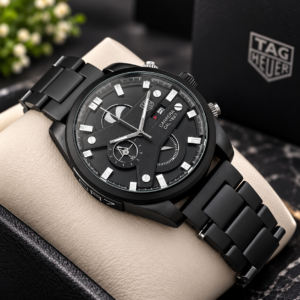 Premium Black Chronograph Men's Watch