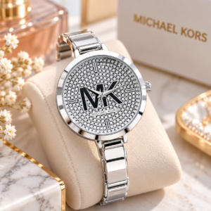 Women's Silver Crystal Dial Watch